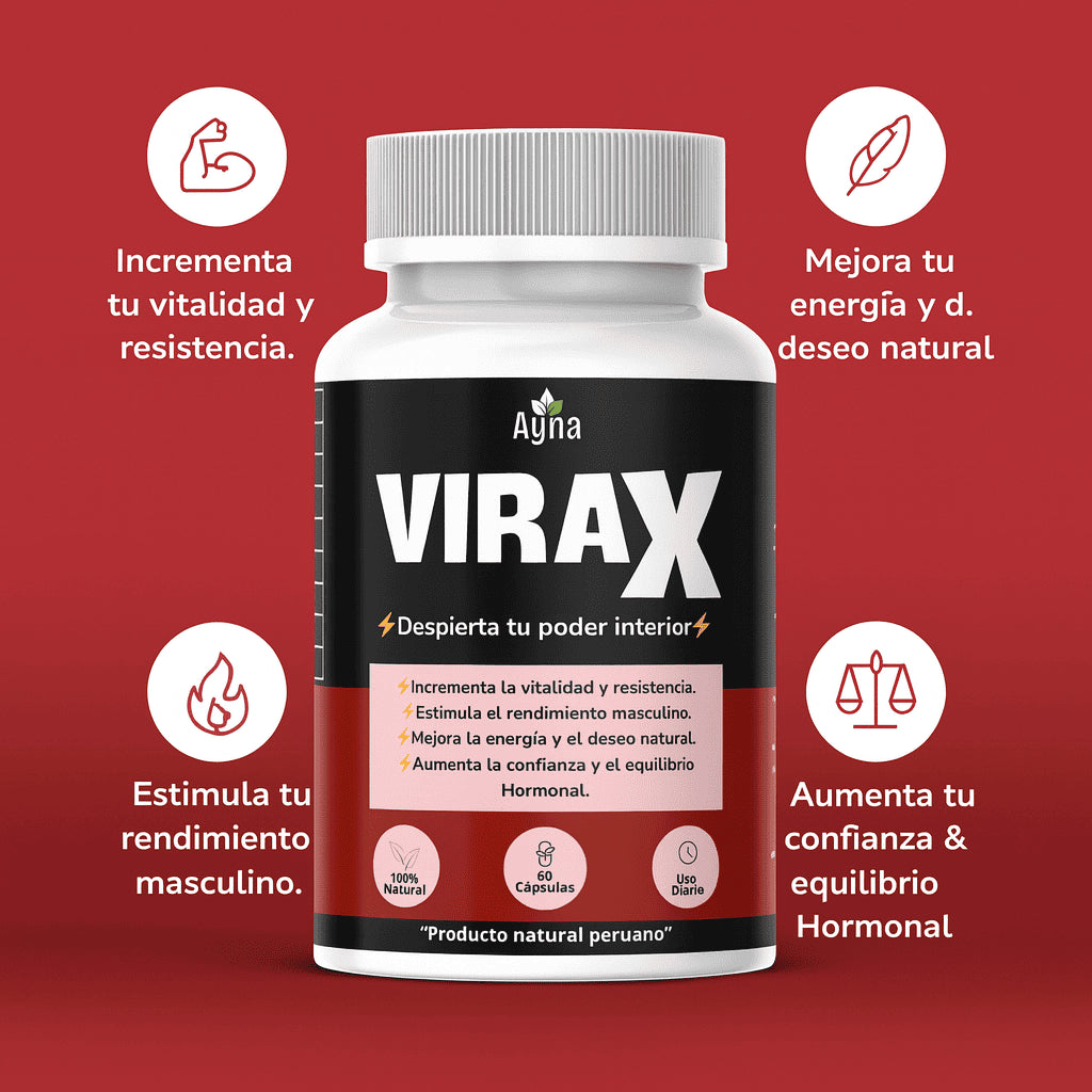 VIRAX - Con Maca Negra y Huanarpo Macho – Fórmula peruana de bienestar masculino 🌿